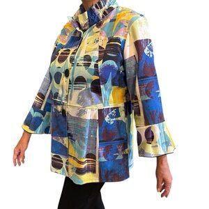 Ali Miles Multicolor Abstract Jacket